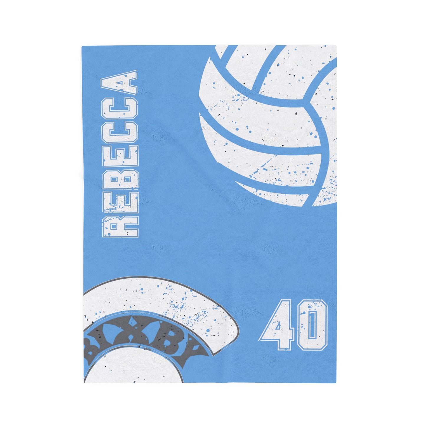 Spartan Volleyball Velveteen Plush Blanket - Customized