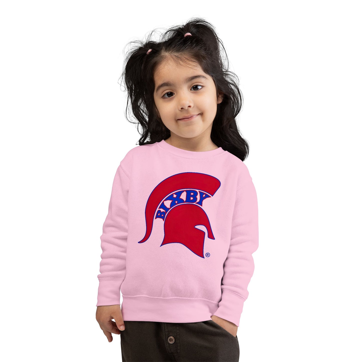 Bixby Spartan Red Logo Toddler Rabbit Skins Sweatshirt