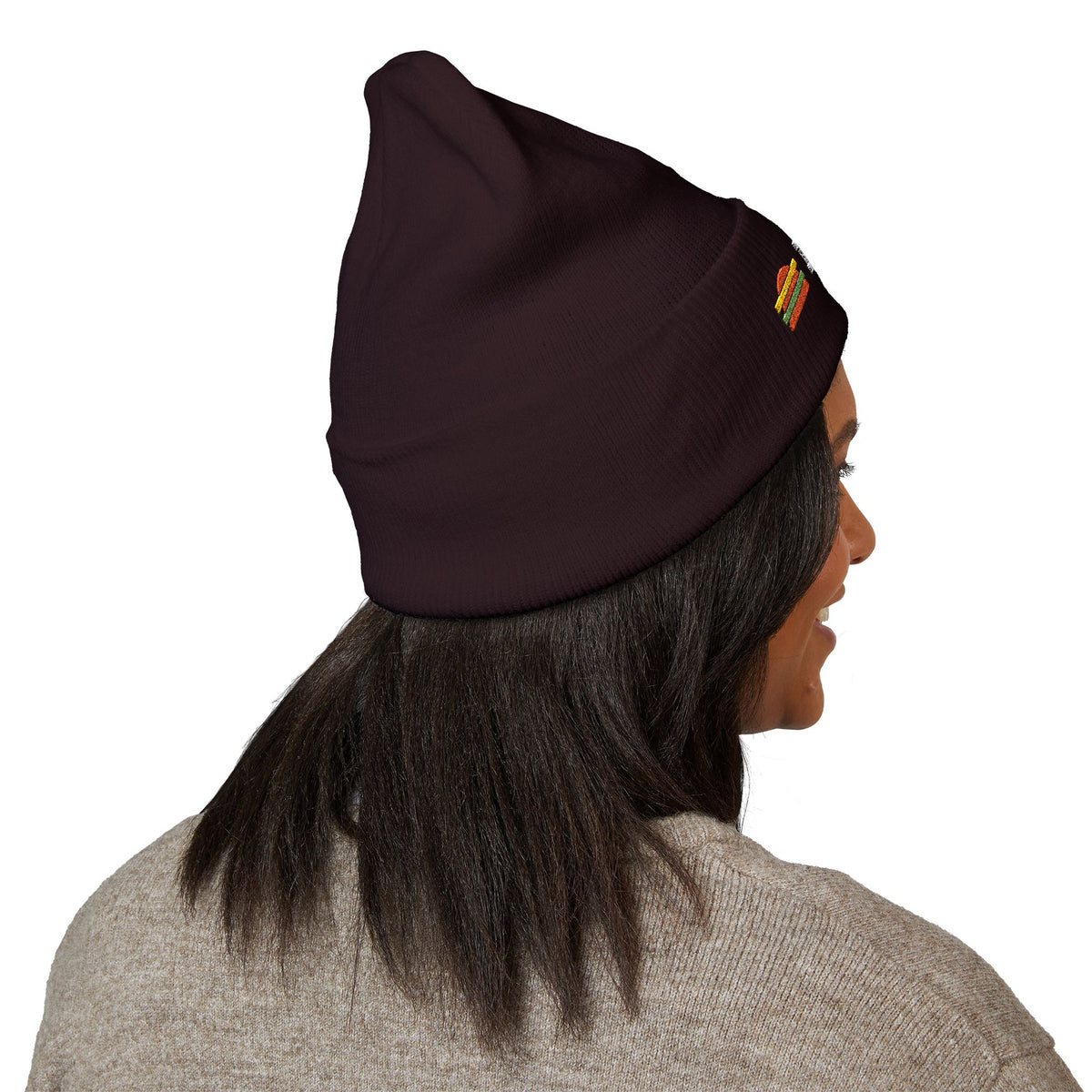 Bixby Retro Sunset Embroidered Cuffed Beanie