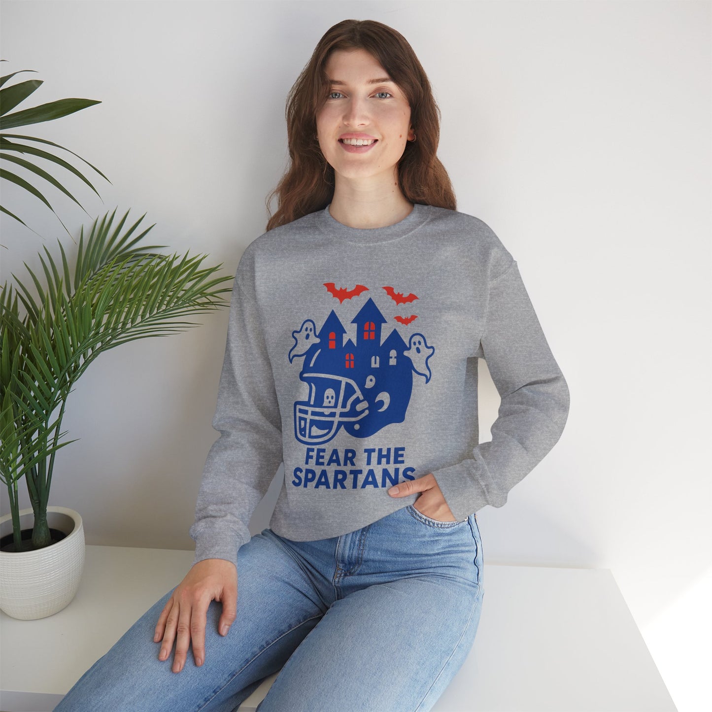 Fear The Spartans Gildan Sweatshirt