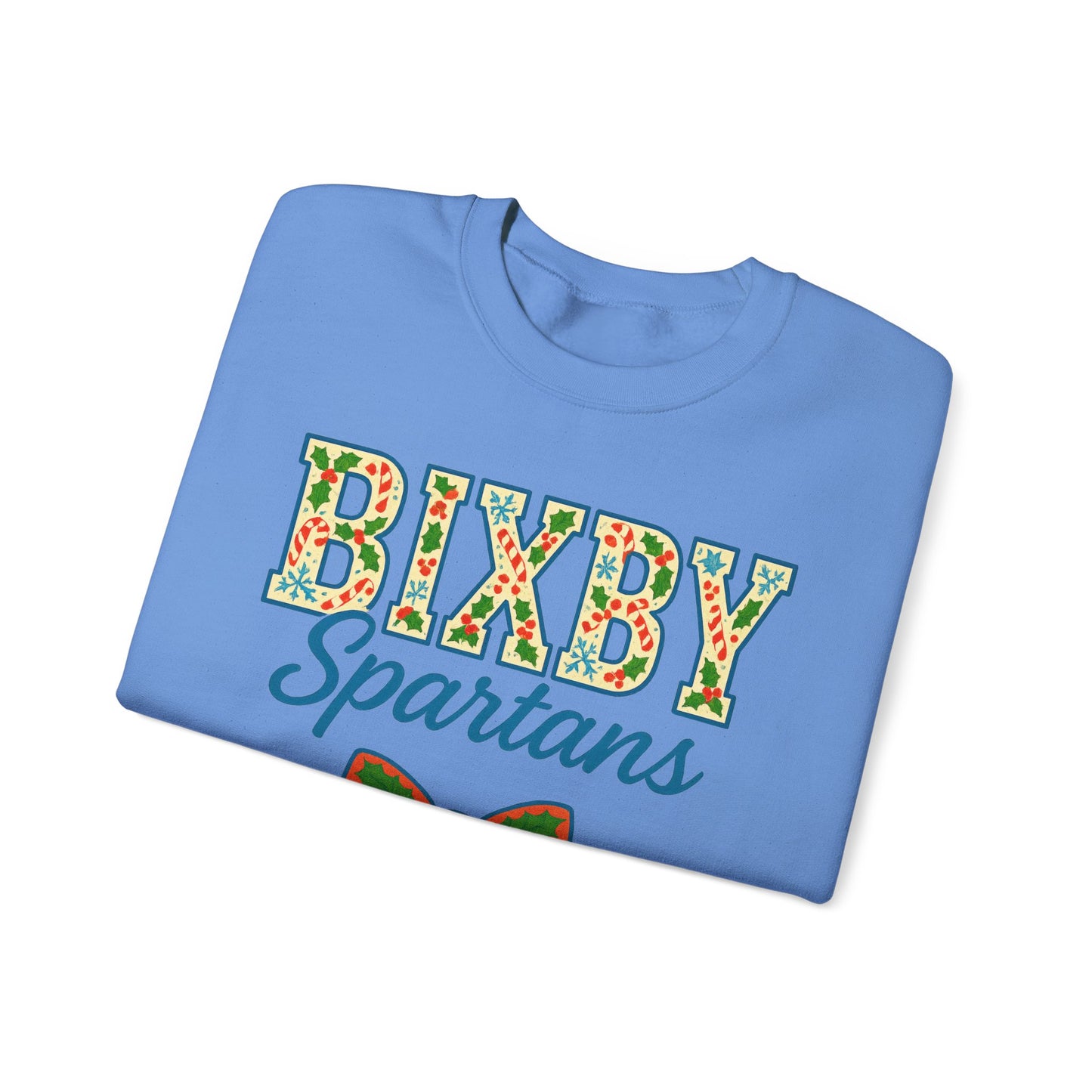 Bixby Spartans Christmas Vibes Gildan Sweatshirt