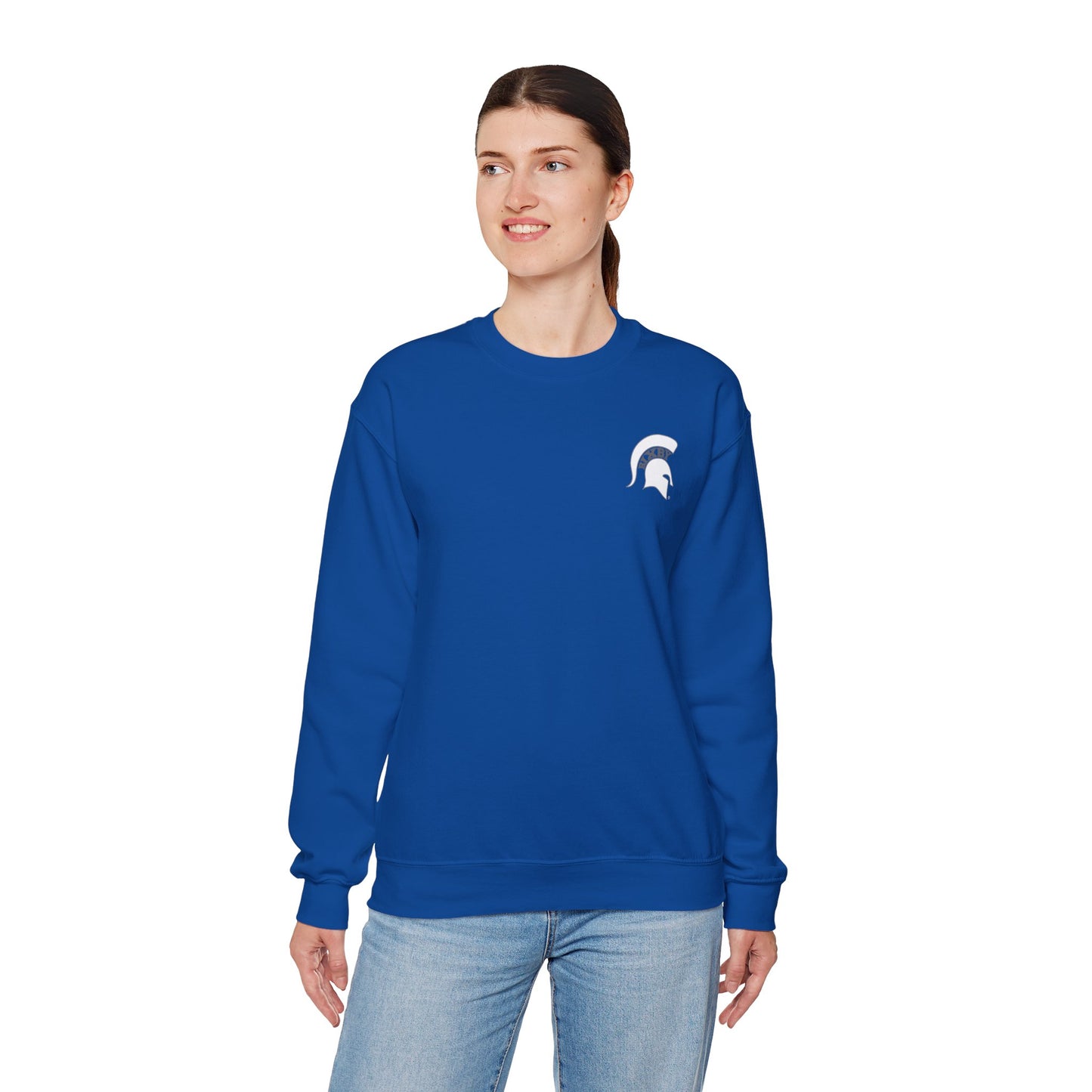 Spartan White Logo Gildan Sweatshirt