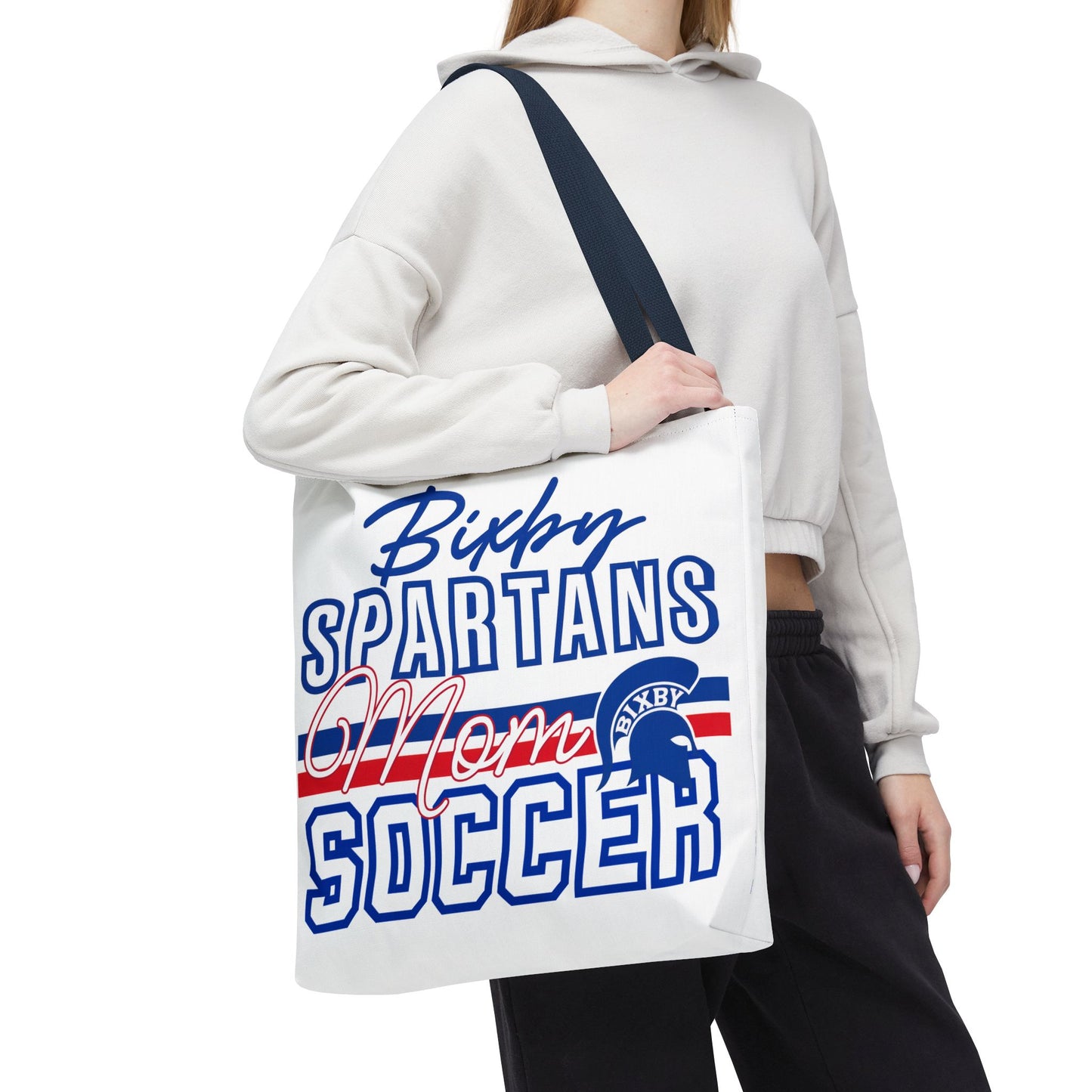 Bixby Spartans Soccer Mom Polyester Tote Bag