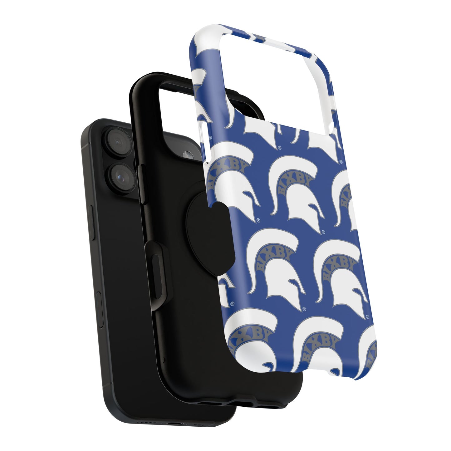 Bixby Spartan White Logo Impact Resistant iPhone Case
