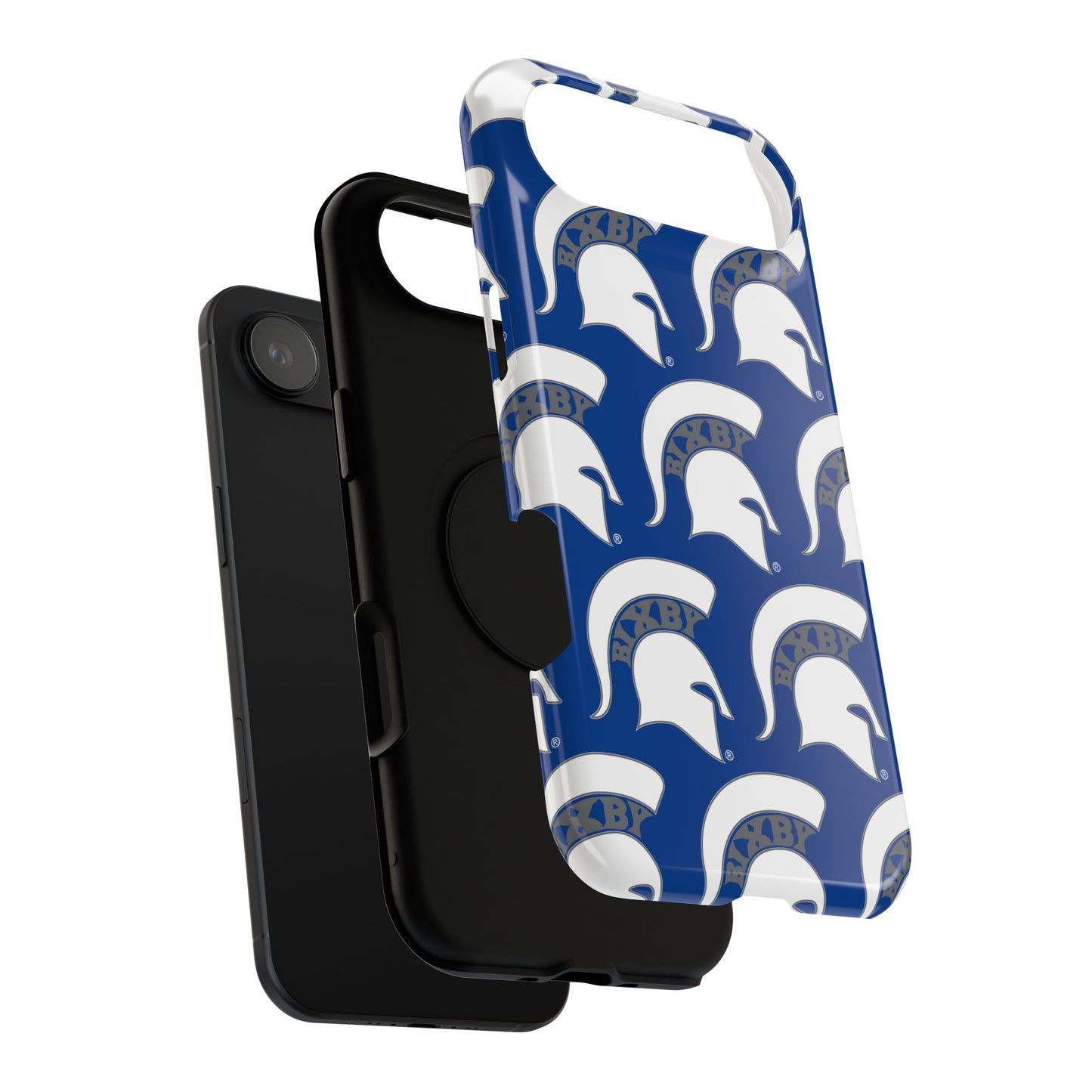 Bixby Spartan White Logo Impact Resistant iPhone Case