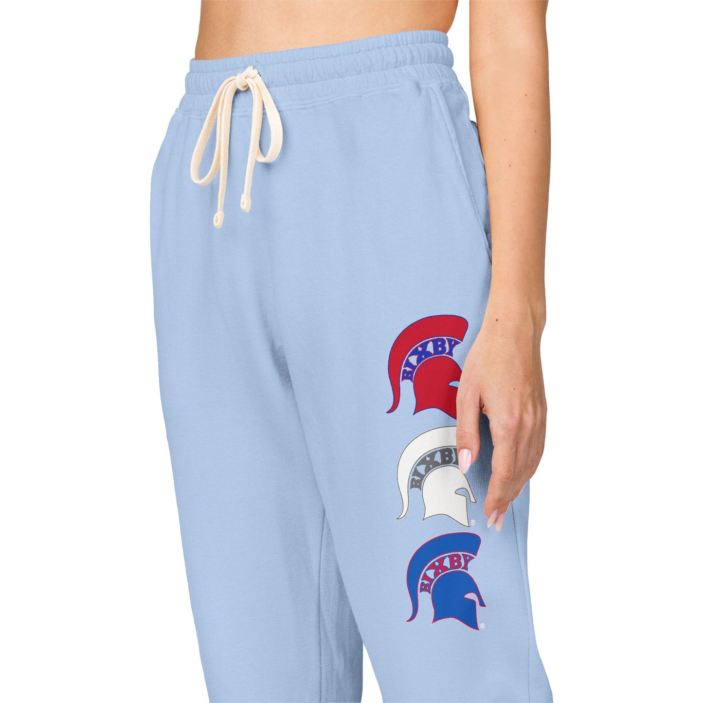 Bixby Spartan Logo Red White & Blue Comfort Colors Sweatpants