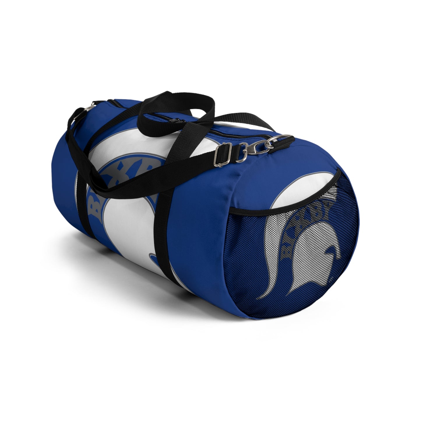 Spartan White Logo Athletic Duffel Bag