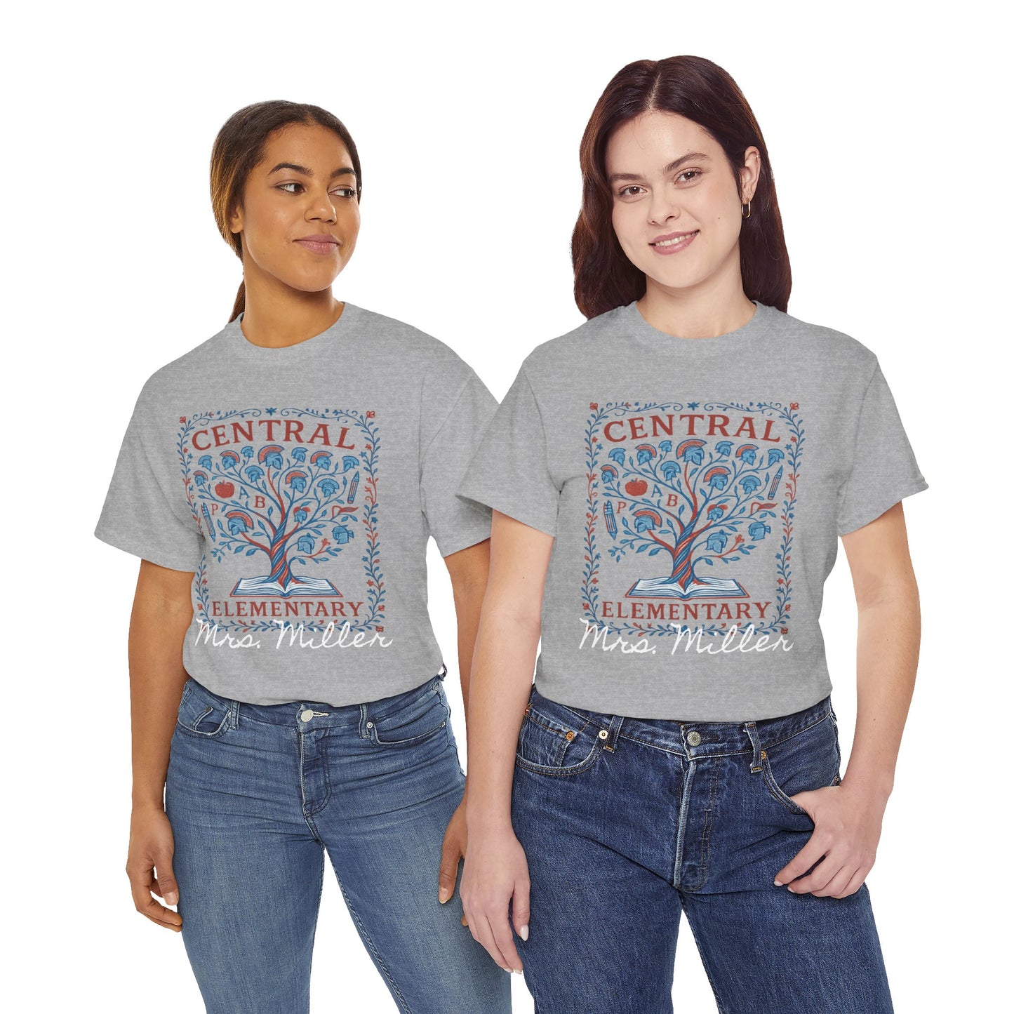 Ornate Spartan Central Elementary Gildan Tee