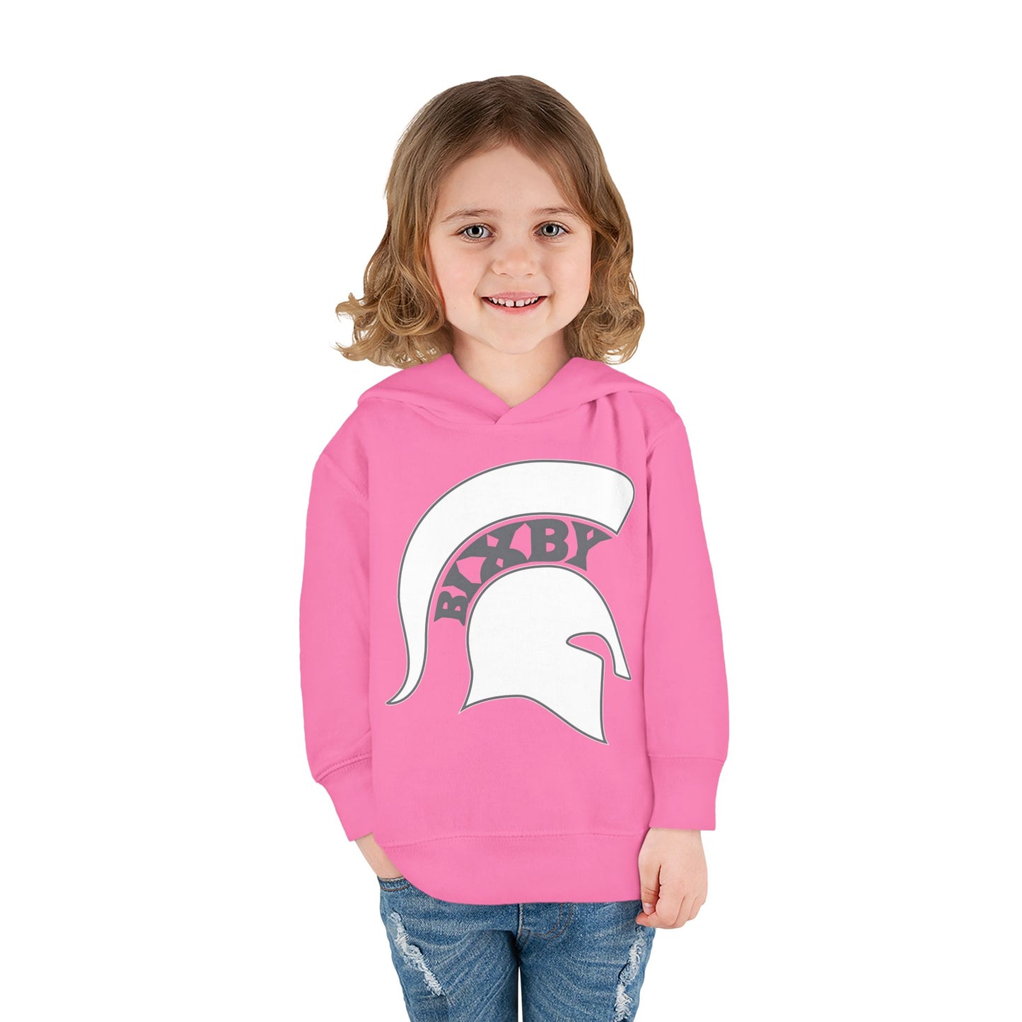 Bixby Spartans White Logo Toddler Rabbit Skins Hoodie