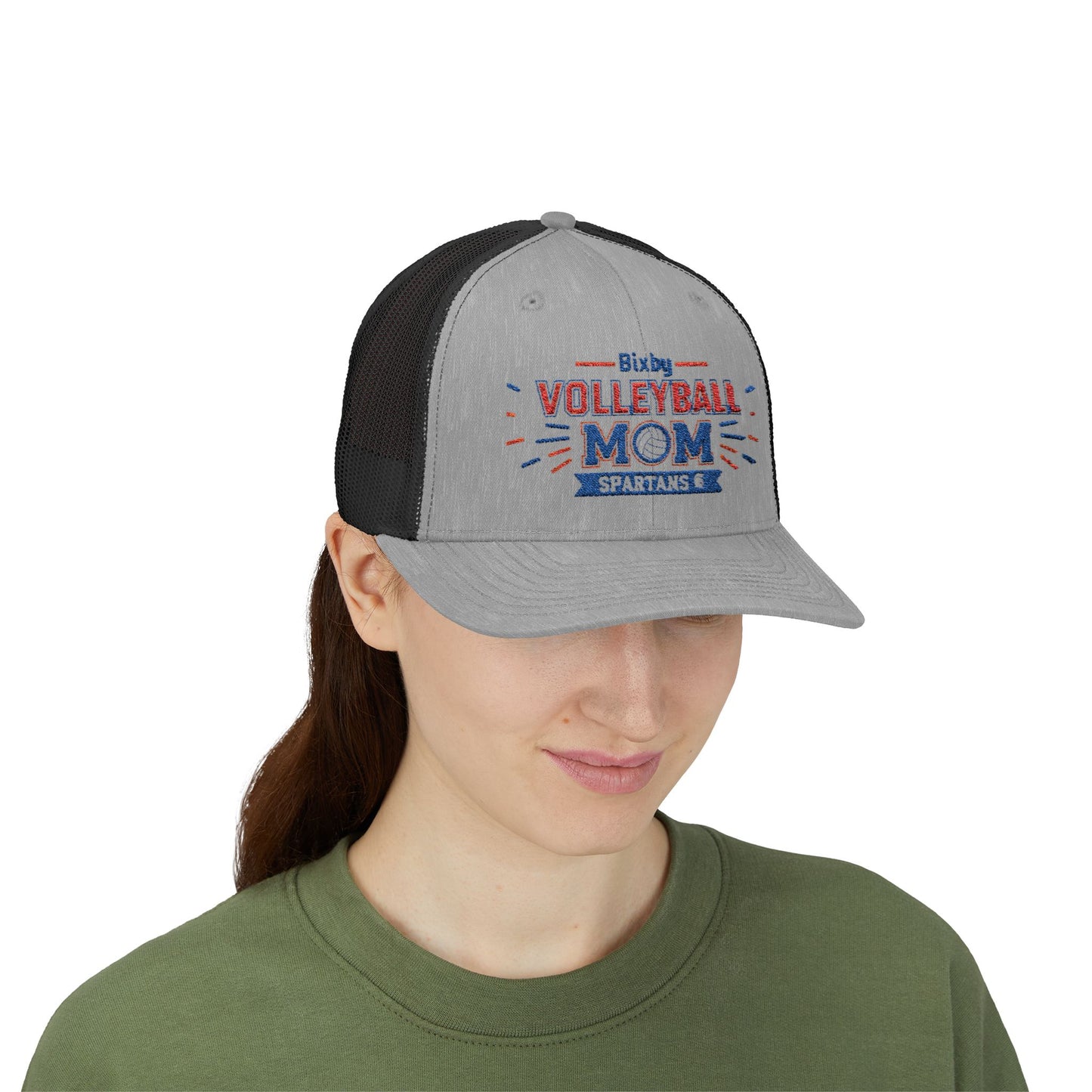 Spartan Volleyball Mom Trucker Snapback