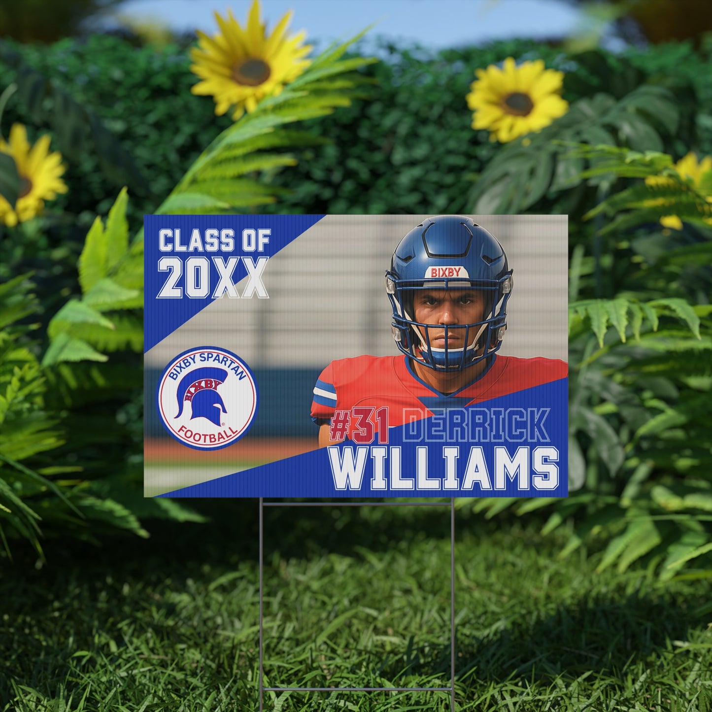 Bixby Spartan Football Yard Sign