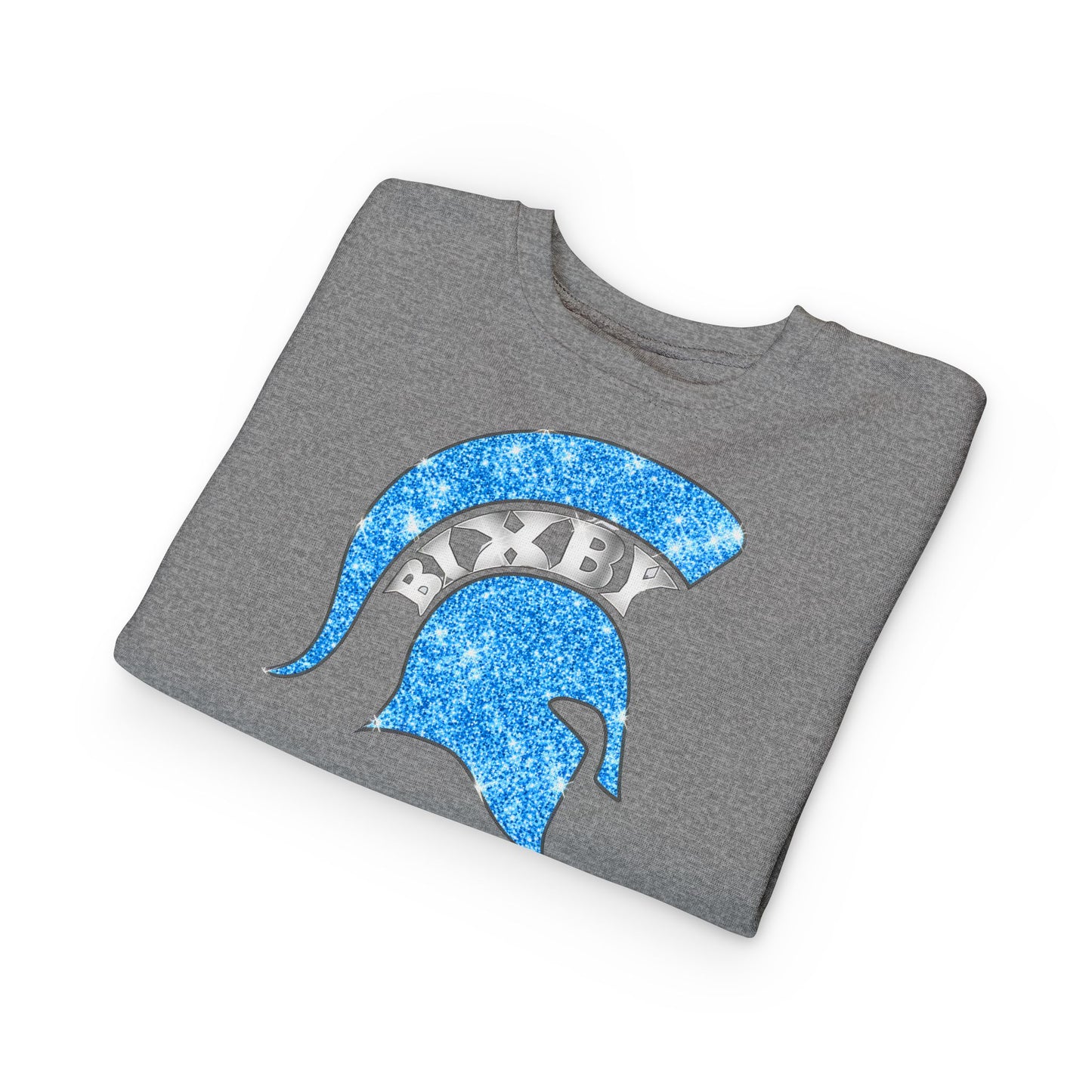 Bixby Spartans Blue Bling Toddler Rabbit Skins Sweatshirt