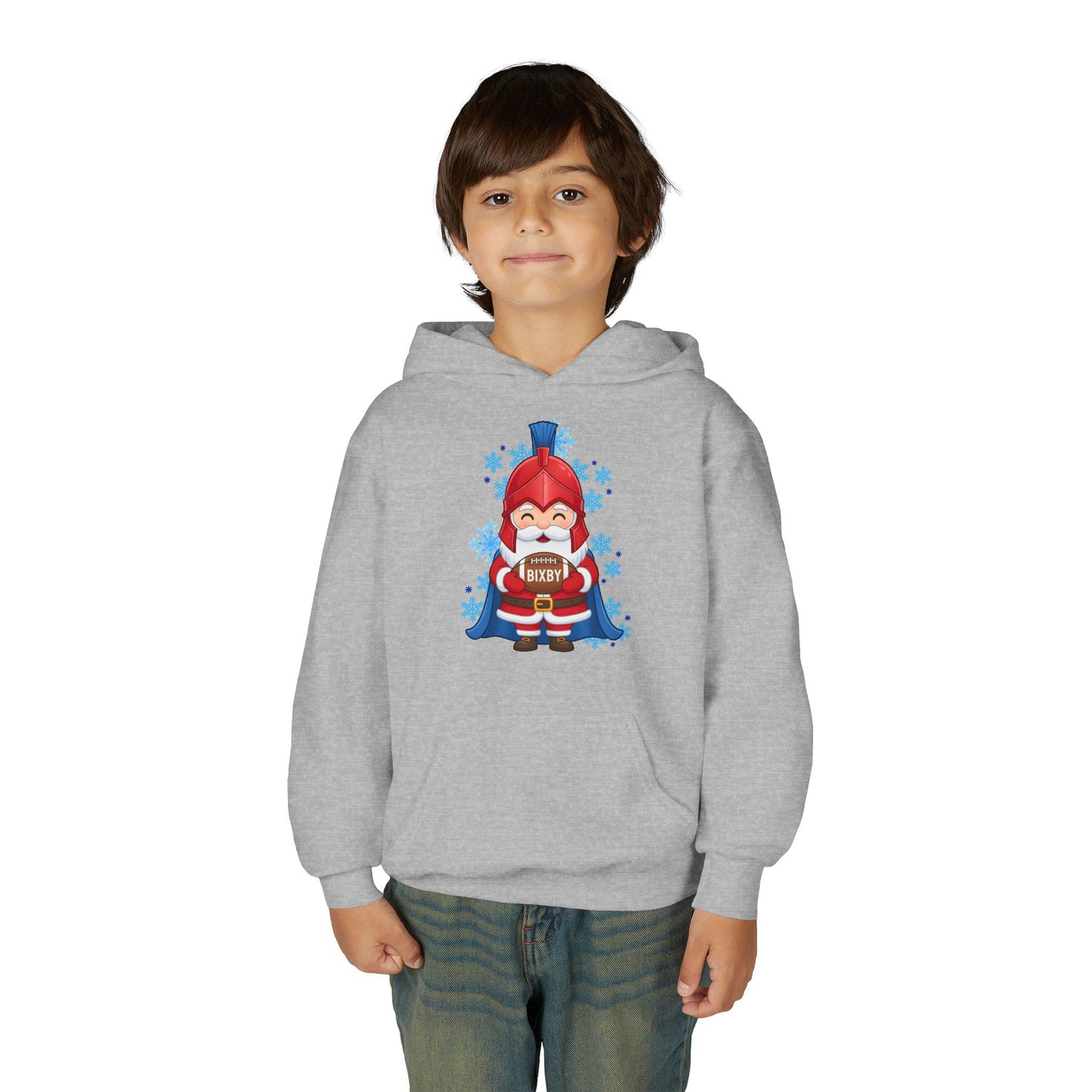 Spartan Football Santa Youth Gildan Hoodie