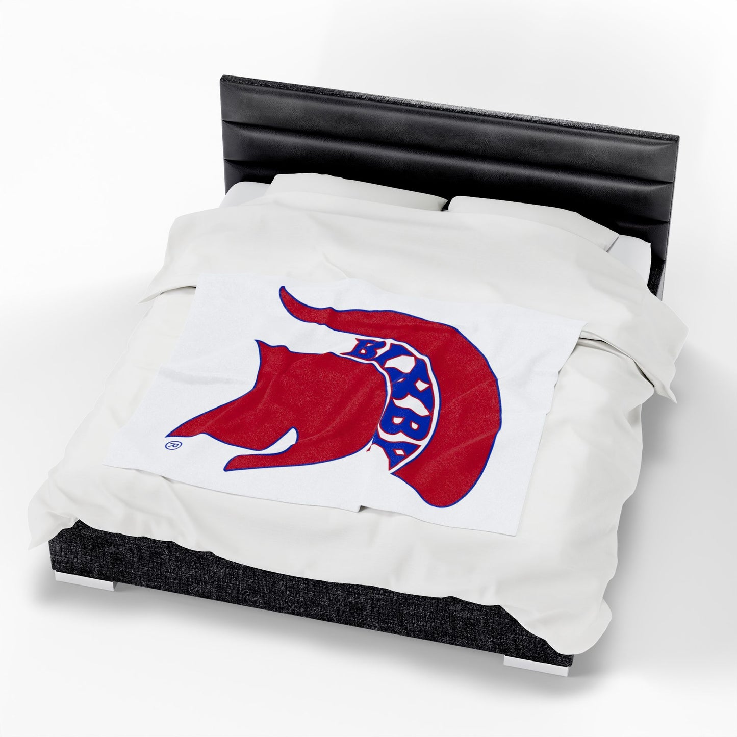 Spartan Red Logo Velveteen Plush Blanket