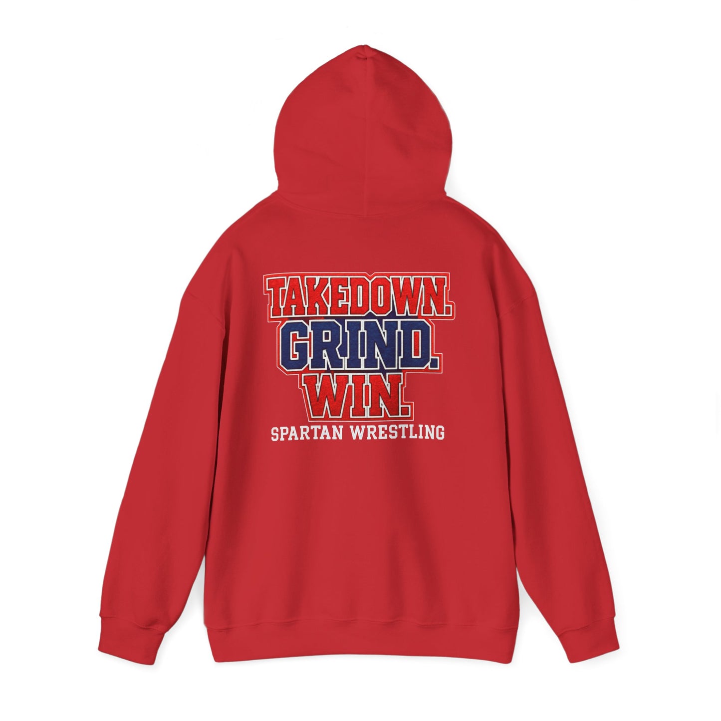 Takedown. Grind. Win Spartan Wresting Gildan Hoodie