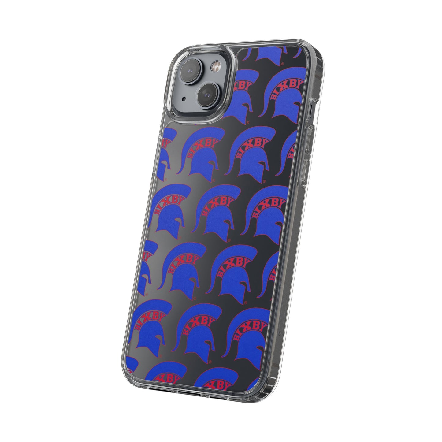 Spartan Blue Logo Clear Apple Phone Case