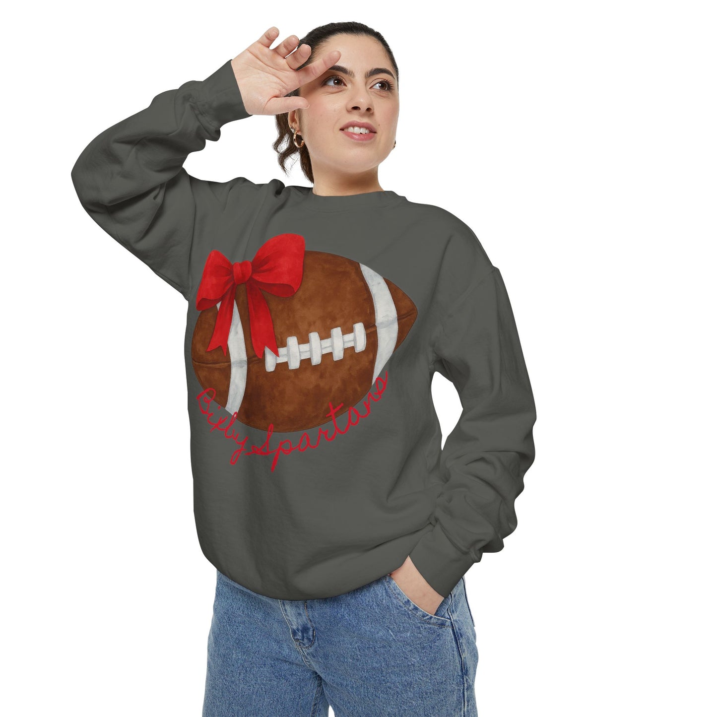 Bixby Spartans Cheer & Football Comfort Colors Sweatshirt