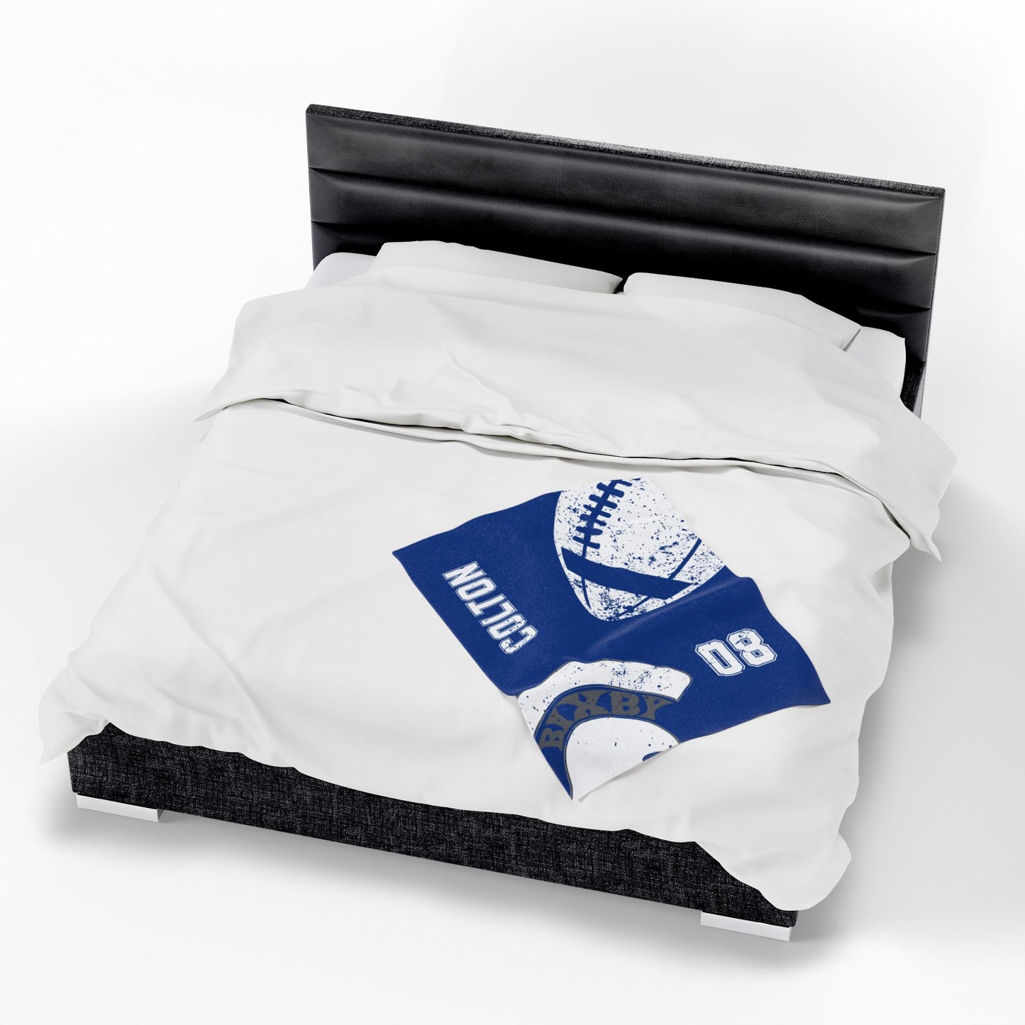 Spartan Football Velveteen Plush Blanket - Customized