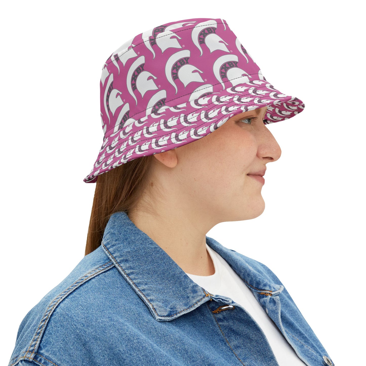Spartan White Logo Bucket Hat