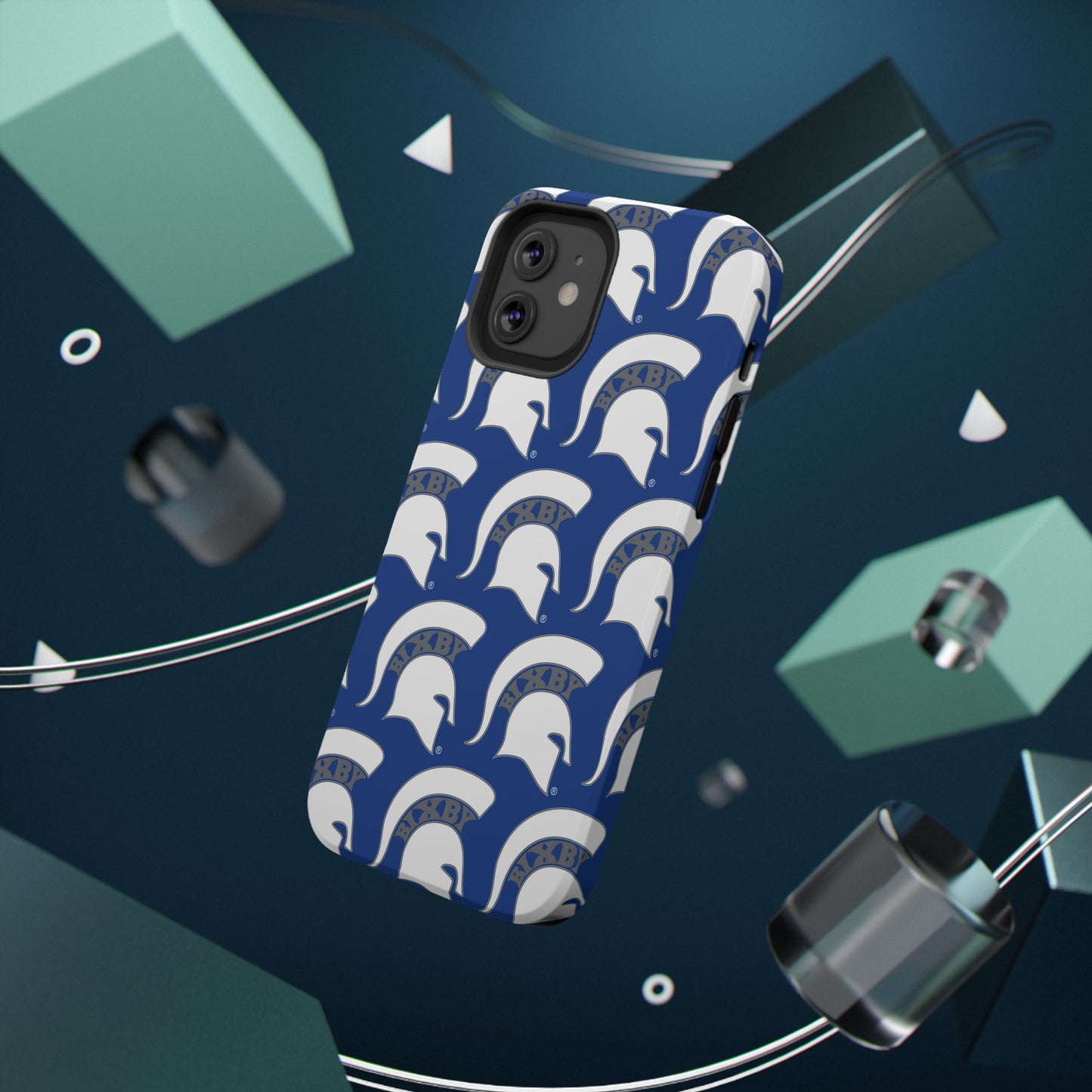 Bixby Spartan White Logo Impact Resistant iPhone Case