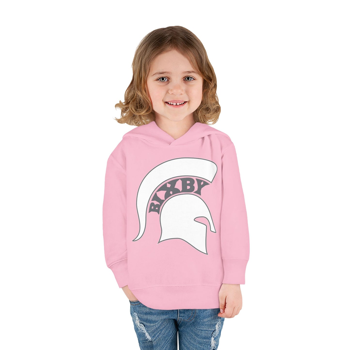 Bixby Spartans White Logo Toddler Rabbit Skins Hoodie