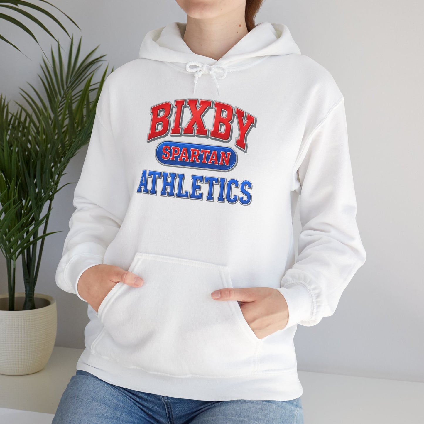 Bixby Spartan Athletics Metallic Gildan Hoodie