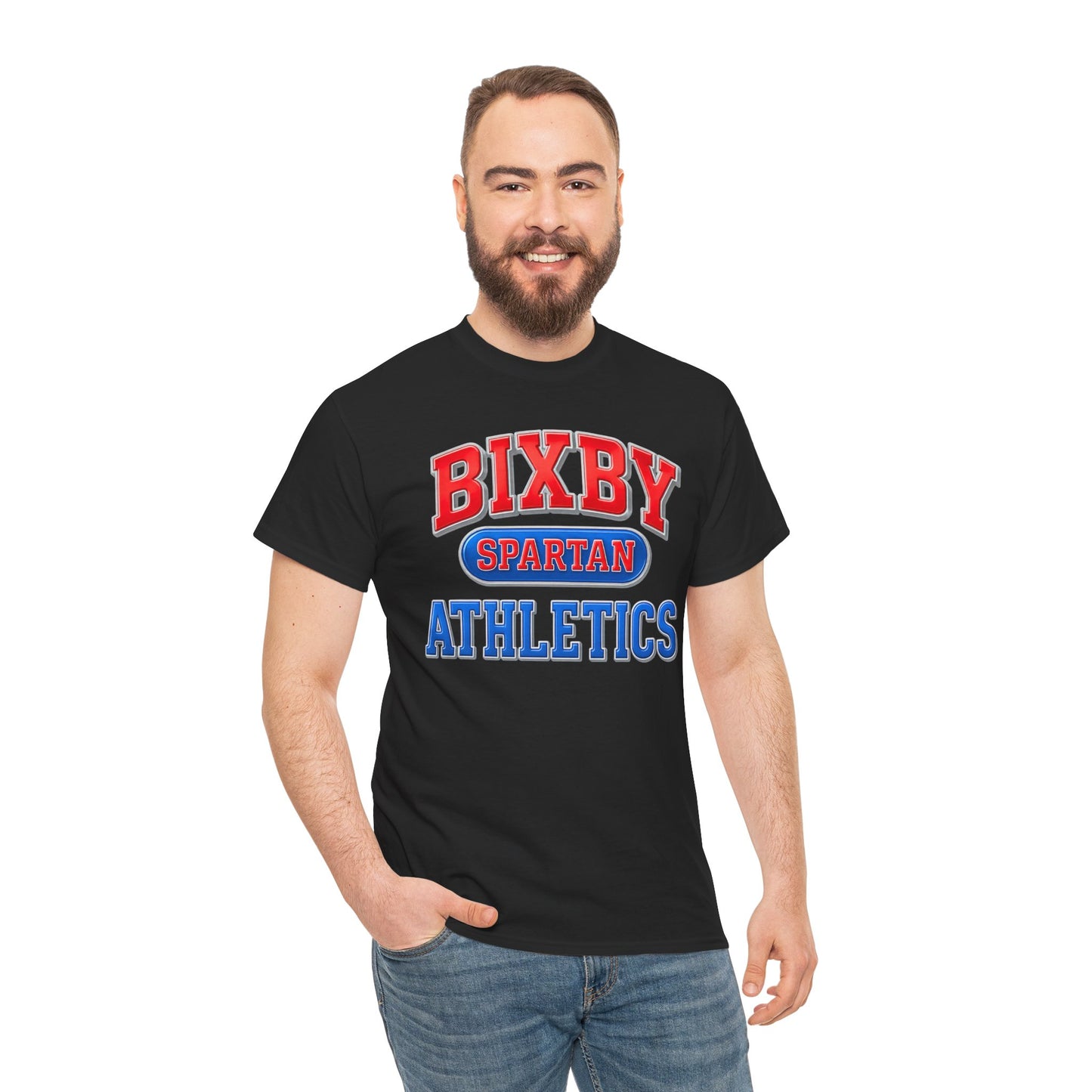 Bixby Spartan Athletics Metallic Gildan Tee