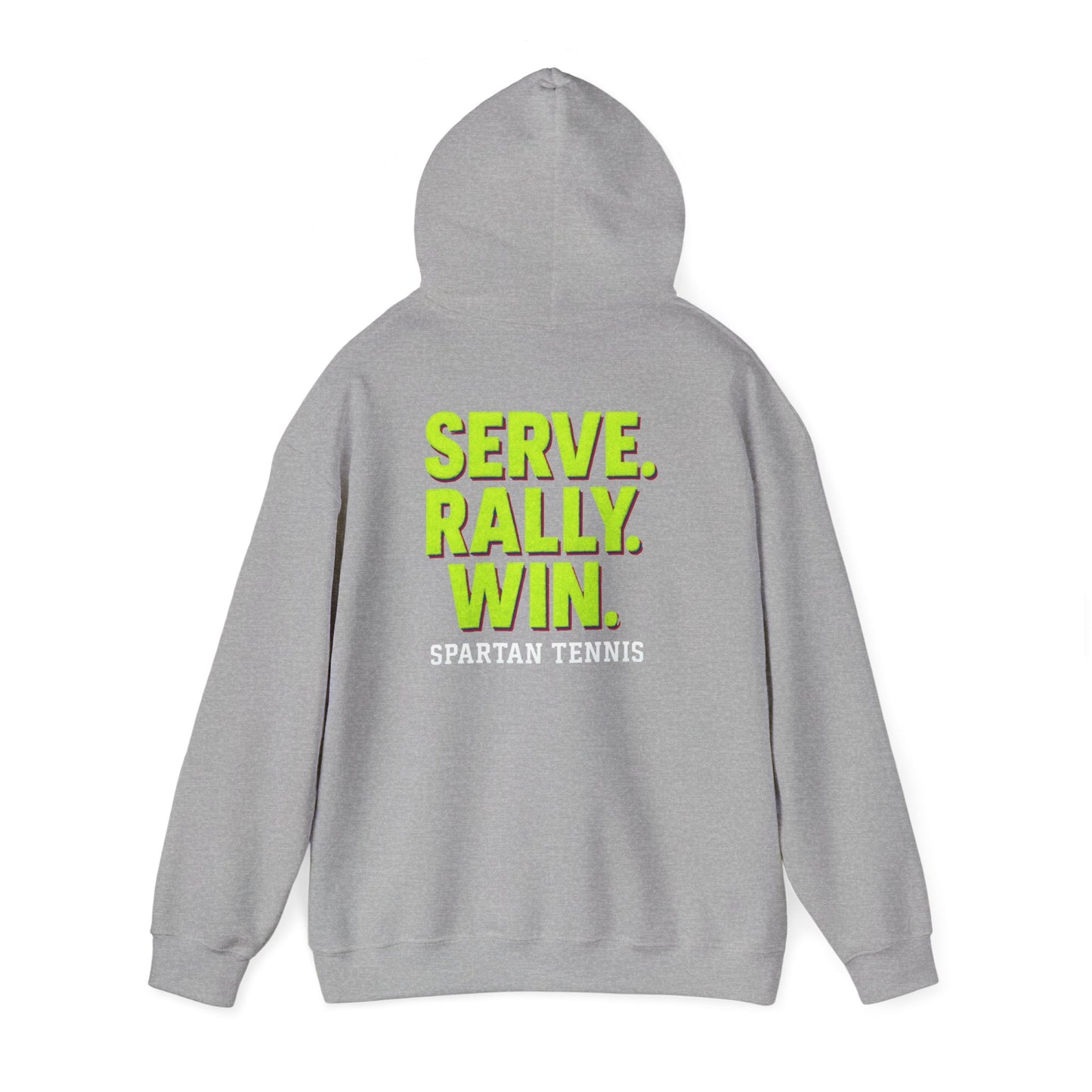 Rally. Serve. Win. Spartan Tennis Gildan Hoodie