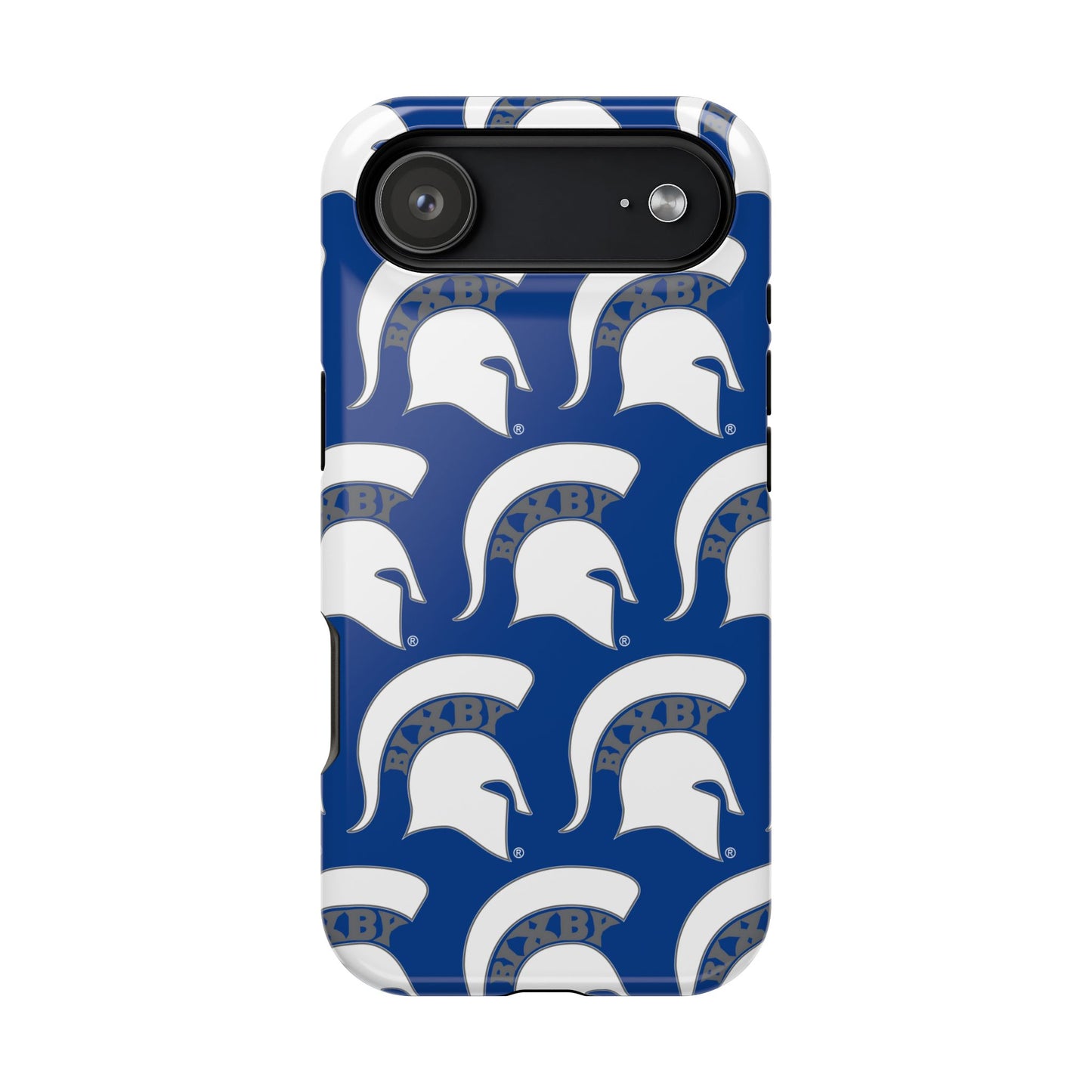 Bixby Spartan White Logo Impact Resistant iPhone Case