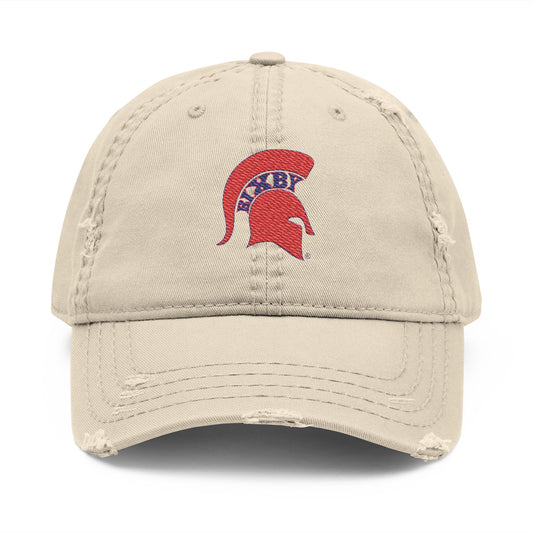 Spartan Red Logo Embroidered Distressed Classic Ballcap