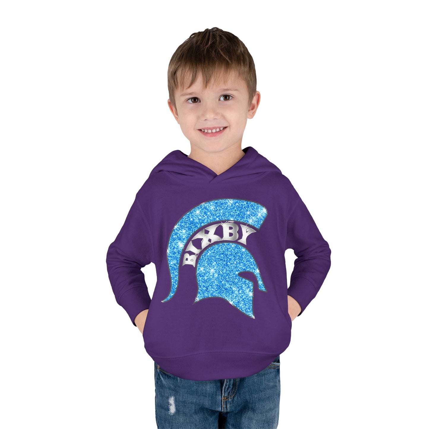 Bixby Spartans Blue Bling Toddler Rabbit Skins Sweatshirt