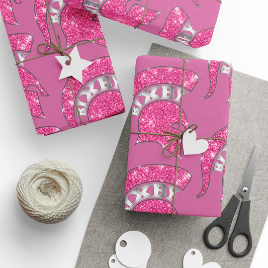 Bixby Spartan Pink Bling Wrapping Paper