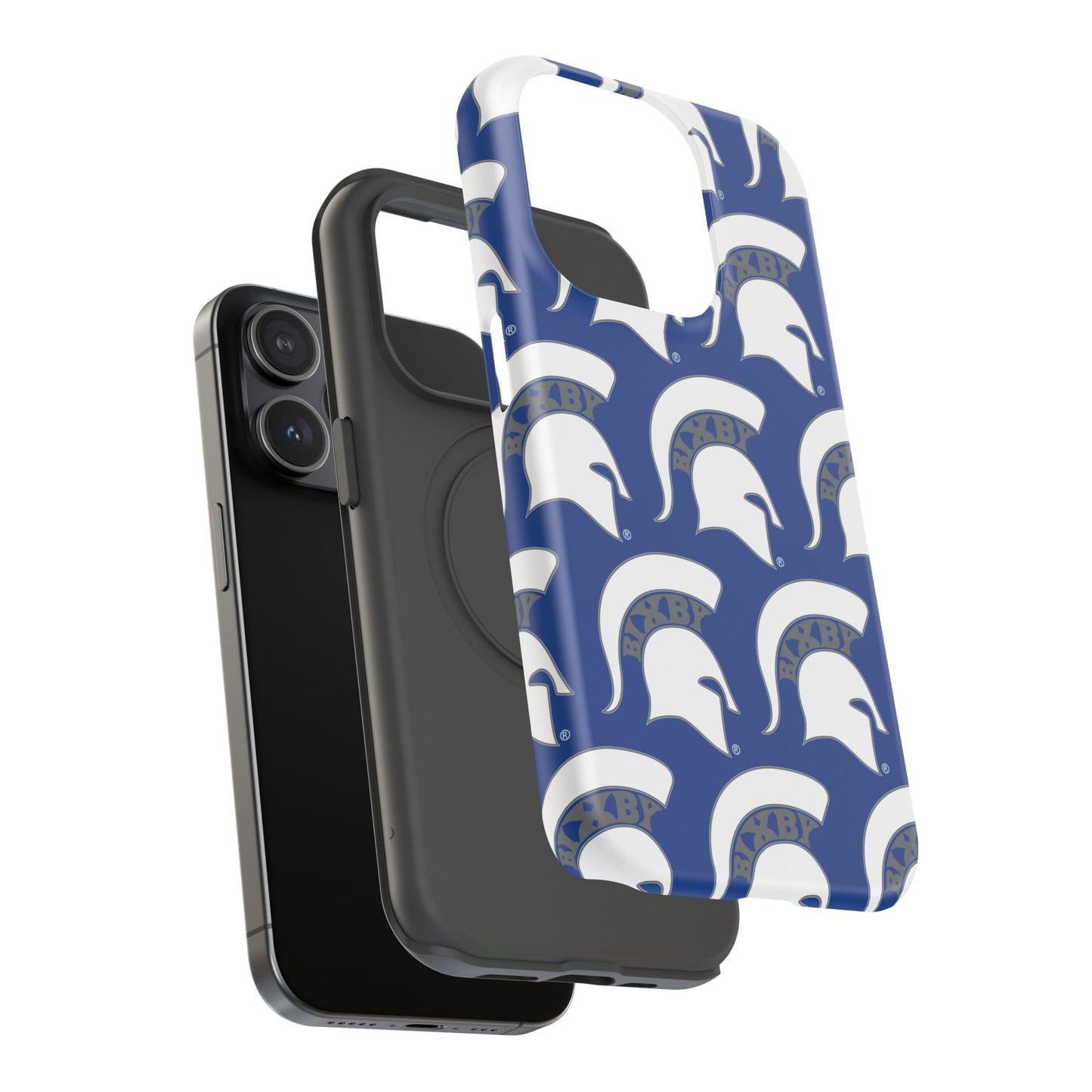 Bixby Spartan White Logo Impact Resistant iPhone Case
