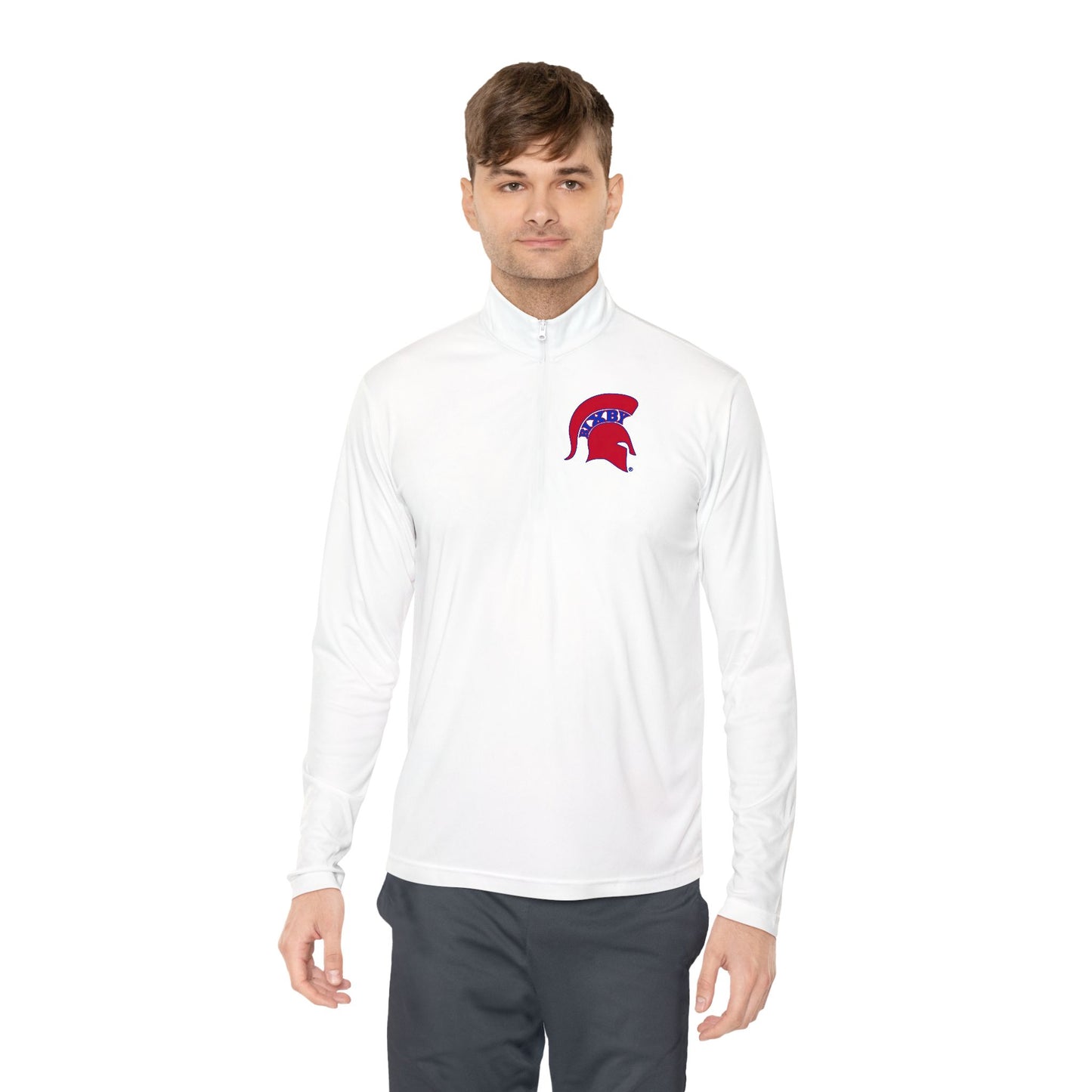 Spartan Red Logo Quarter-Zip Pullover