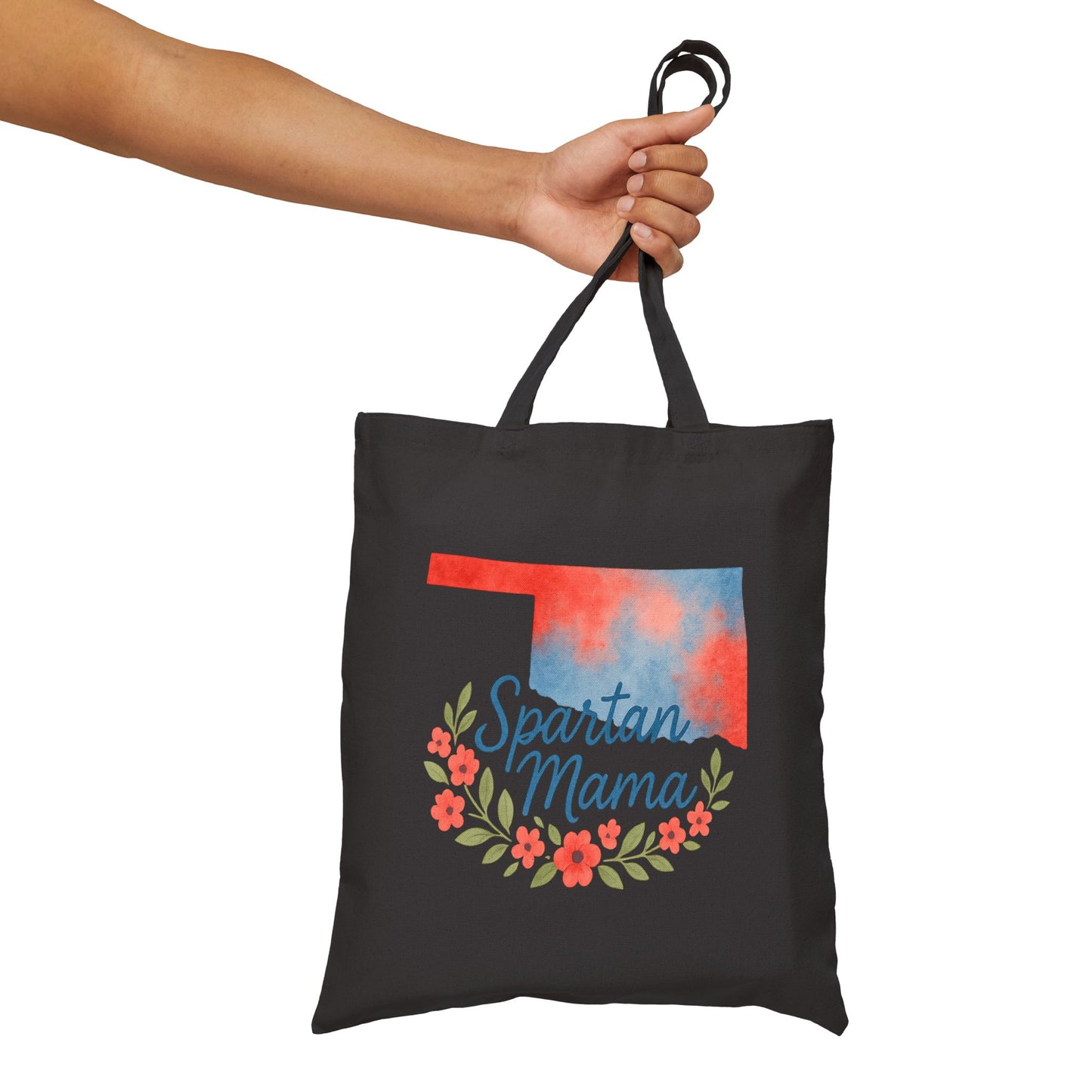 Bixby Spartan Mom Cotton Canvas Tote Bag