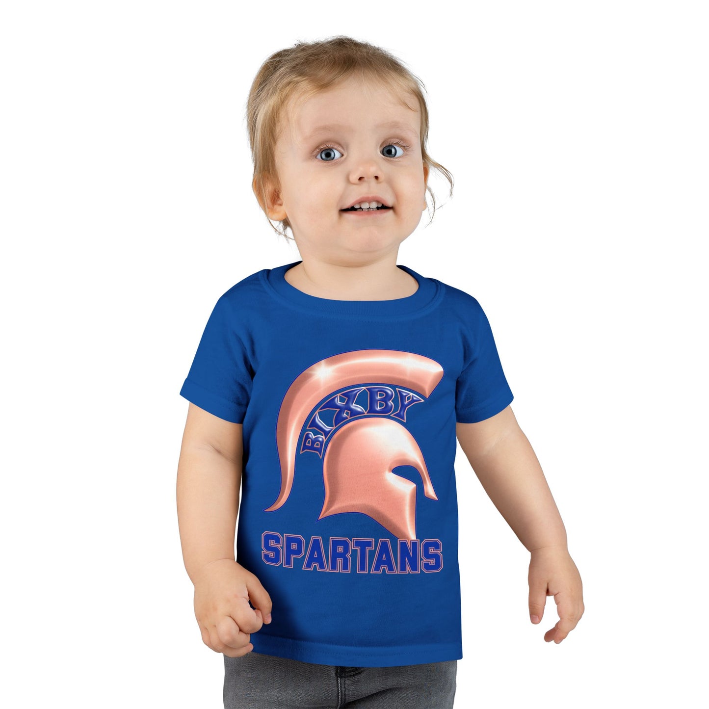 Bixby Spartans Metallic Rose Gold Toddler Tee