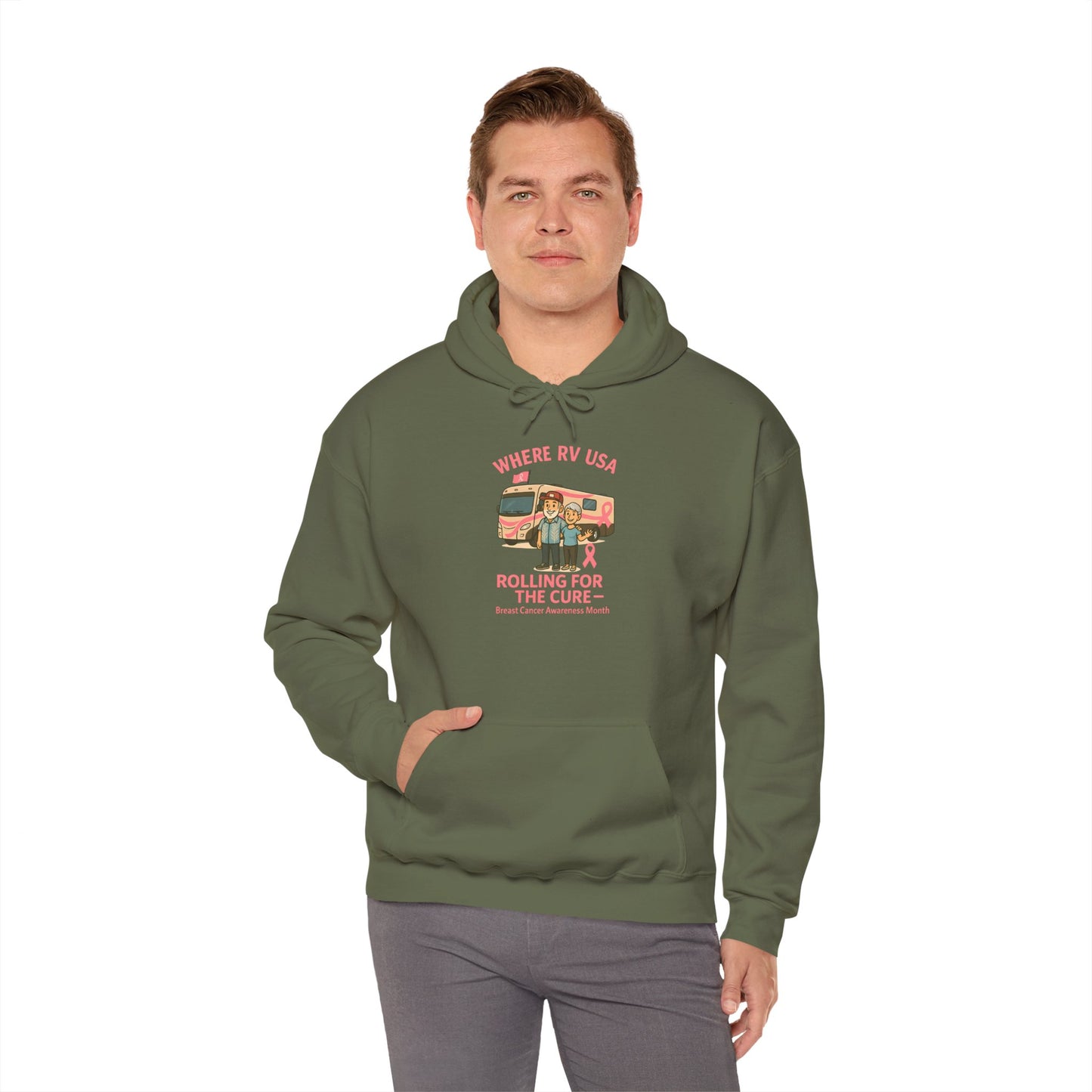 Where RV USA Breast Cancer Awareness Gildan Hoodie