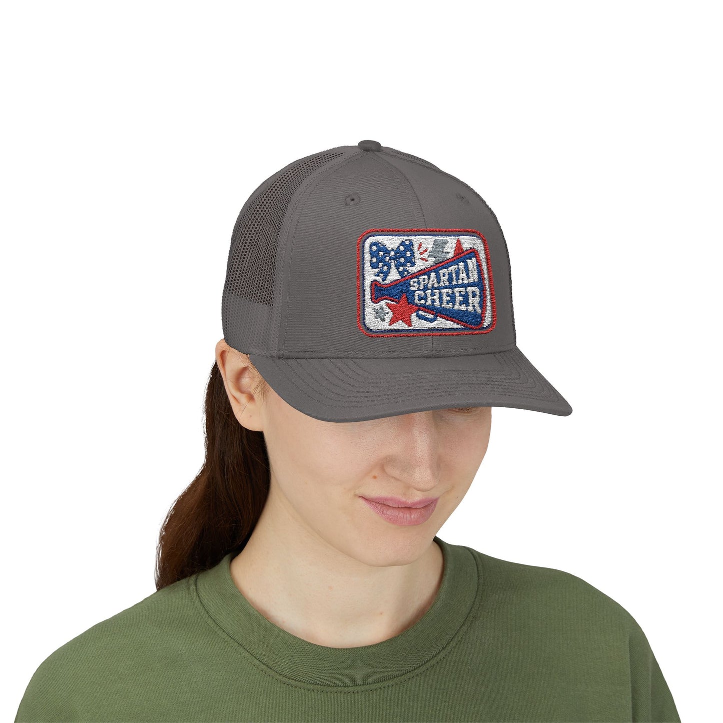 Spartan Cheer Embroidered Trucker Snapback