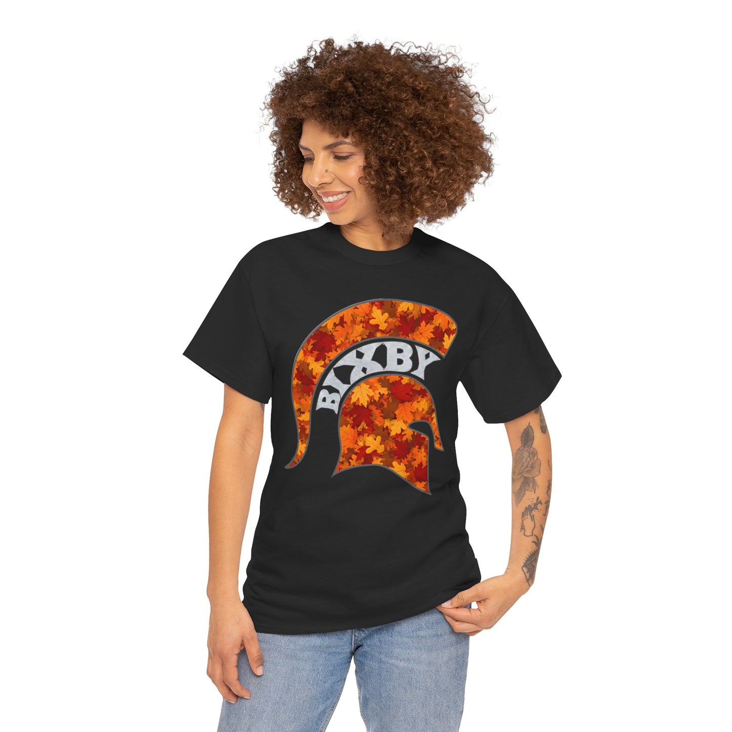 Bixby Spartan Fall Helmet Gildan Tee