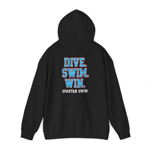 Dive. Swim. Win. Spartan Swim Gildan Hoodie