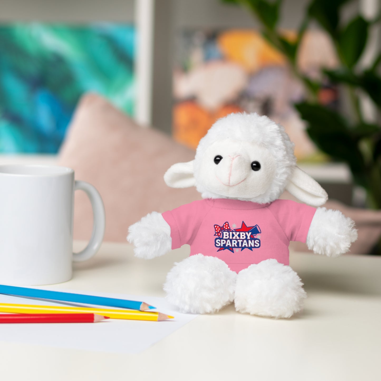 Spartan Cheer Stuffed Animal Logo