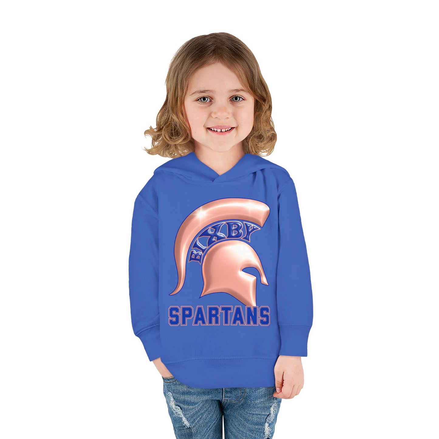 Bixby Spartans Metallic Rose Gold Toddler Rabbit Skins Hoodie