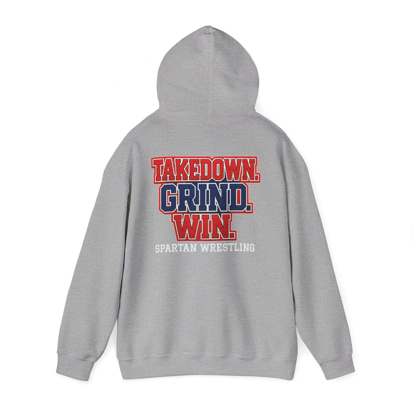 Takedown. Grind. Win Spartan Wresting Gildan Hoodie