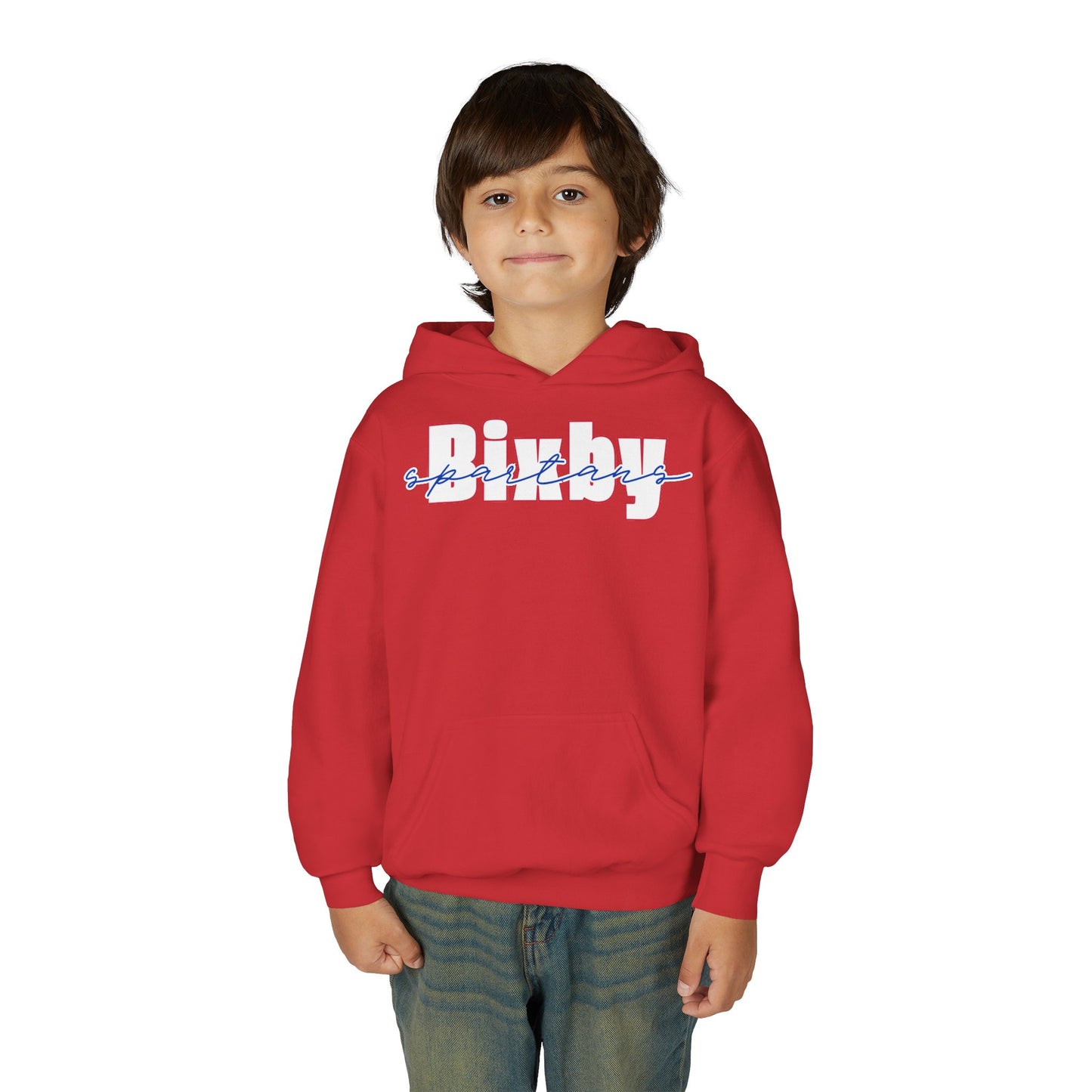 Bixby Spartans Cursive Gildan Hoodie
