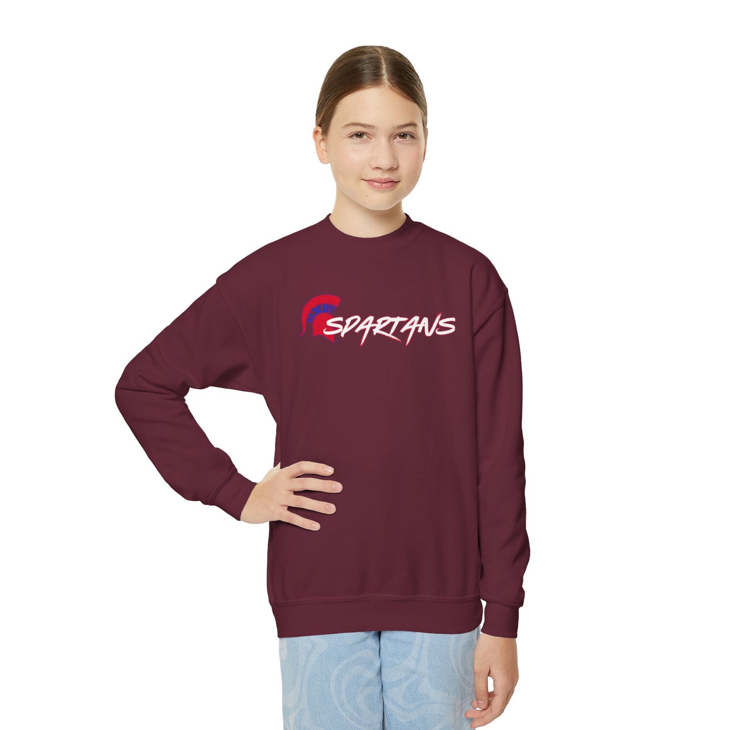 Spartans Red Logo Youth Gildan Sweatshirt