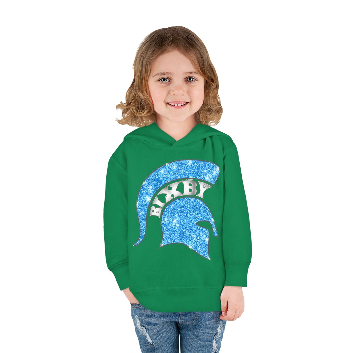 Bixby Spartans Blue Bling Toddler Rabbit Skins Sweatshirt