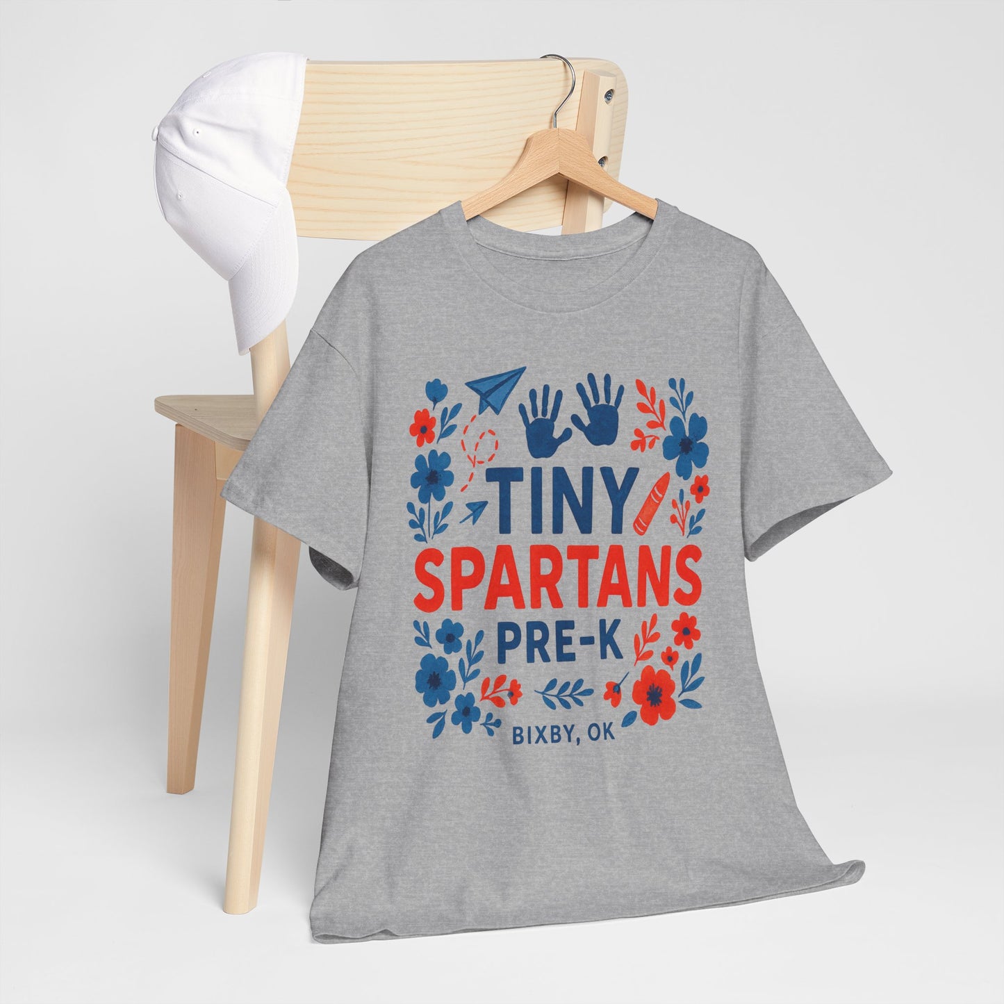 Floral Tiny Pre-K Spartan Gildan Tee