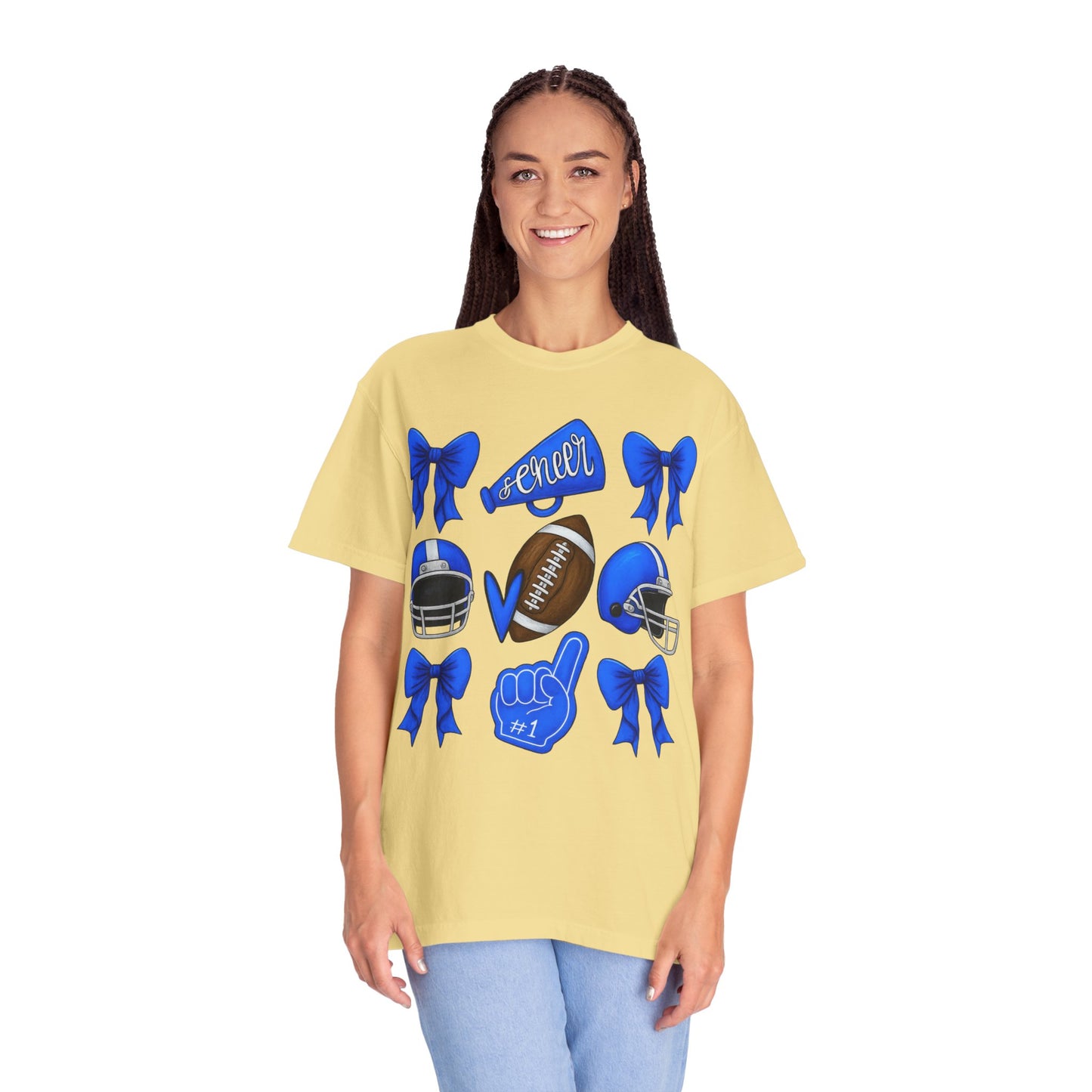 Cheer and Football Comfort Colors Tee