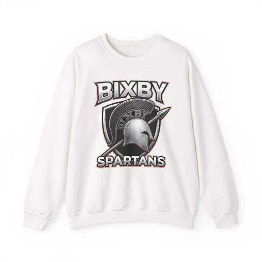 Bixby Spartans Crewneck Sweatshirt Vintage Helmet School Spirit
