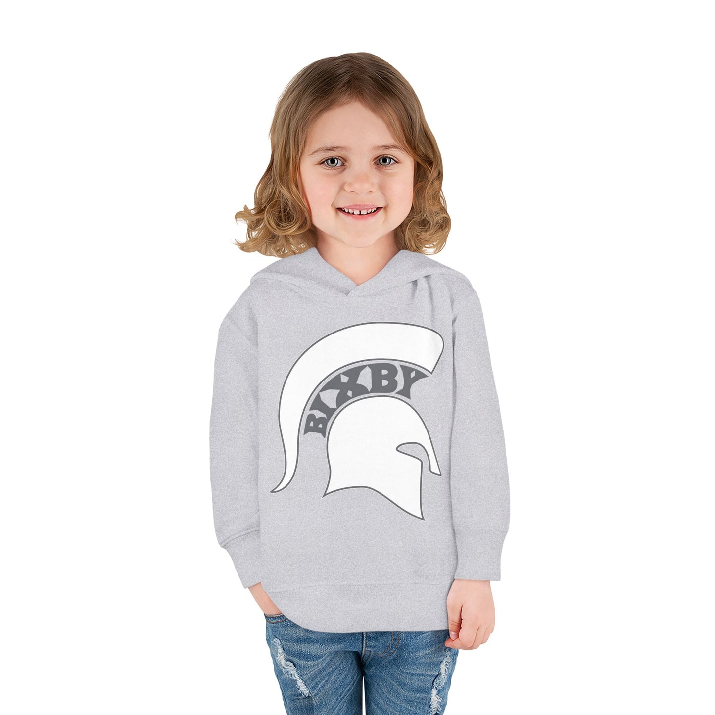 Bixby Spartans White Logo Toddler Rabbit Skins Hoodie